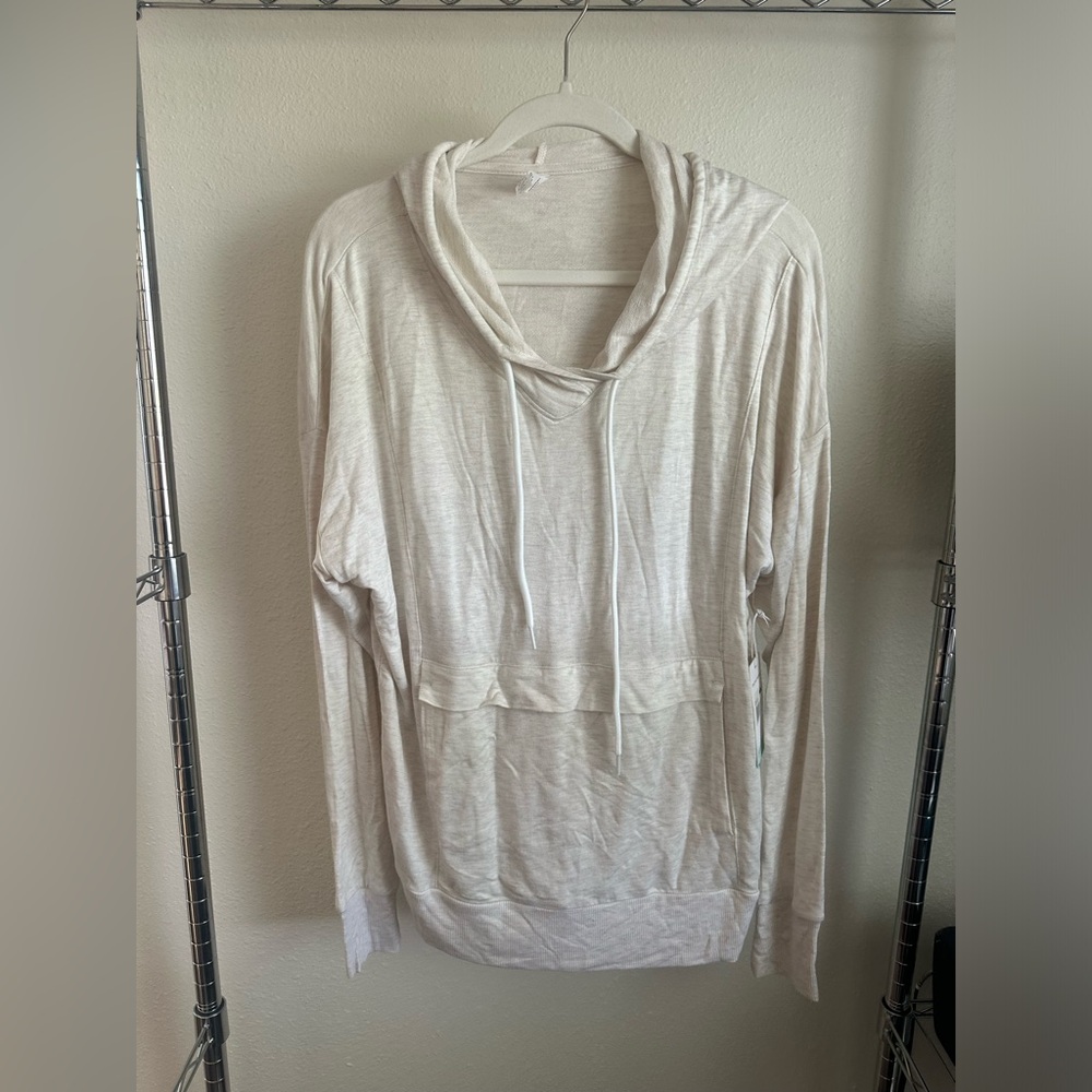 BALANCE COLLECTION Cream Hooded Pullover.